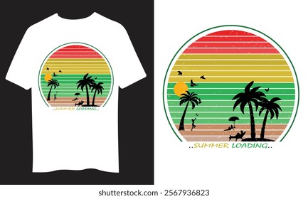 Summer vacation t-shirt design vector file 