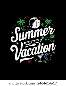 Summer vacation t-shirt design,abstract,illustration design