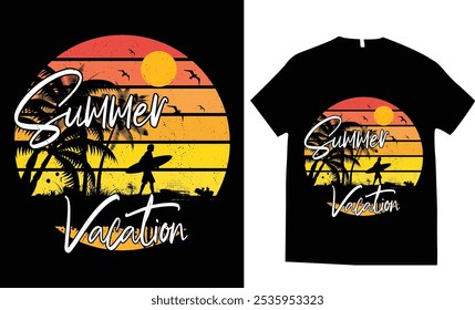 Summer vacation tshirt design,beach,surfing,summer vibes 