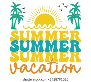 Summer Vacation T-shirt, Happy Summer Day T-shirt, Happy Summer Day svg,Hello Summer Svg,summer Beach Vibes Shirt, Vacation, Cut File for Cricut  svg