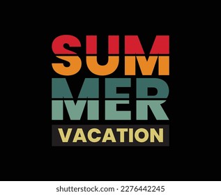 Diseño de camisetas vectoras de tipografía de vacaciones de verano 