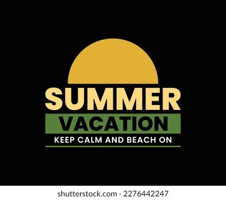 Diseño de camisetas vectoras de tipografía de vacaciones de verano 