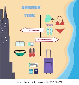 Summer vacation. Vector
