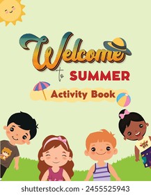 Summer vacation vector activity template