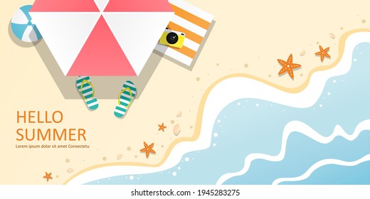 summer vacation vector design background, holiday , sea
