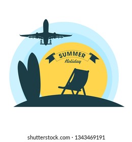 summer vacation vector icon