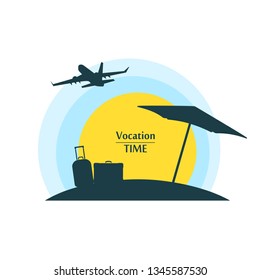 summer vacation vector icon