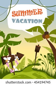summer. vacation. vector illustration. poster