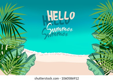 Summer vacation.Hello summer.Vector illustration.