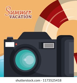 summer vacations with beach chair