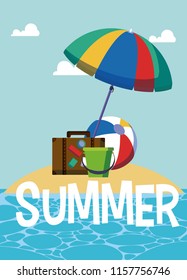 Summer and vacations cartoons