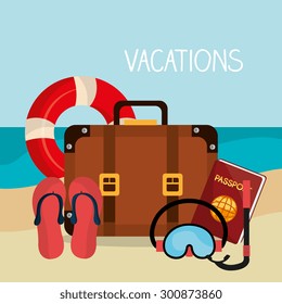 Summer vacations design, vector illustration eps 10.