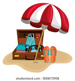 Summer vacations design, vector illustration eps 10.