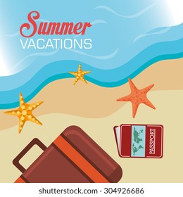 Summer vacations design, vector illustration eps 10.