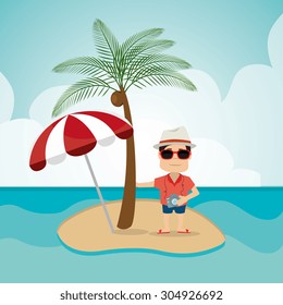 Summer vacations design, vector illustration eps 10.