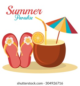Summer vacations design, vector illustration eps 10.