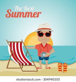 Summer vacations design, vector illustration eps 10.