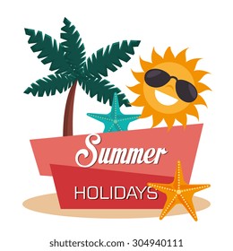 Summer vacations design, vector illustration eps 10.