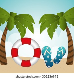 Summer vacations design, vector illustration eps 10.