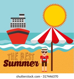 summer vacations design, vector illustration eps10 graphic 