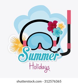 Summer vacations digital design, vector illustration eps 10.