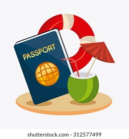 Summer vacations digital design, vector illustration eps 10.