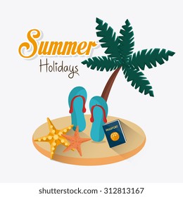 Summer vacations digital design, vector illustration eps 10.