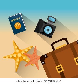 Summer vacations digital design, vector illustration eps 10.