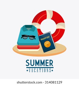 Summer vacations digital design, vector illustration eps 10.