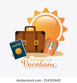 Summer vacations digital design, vector illustration eps 10.
