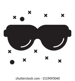 Summer Vacations Fancy Sunglassess Vector Icon Design