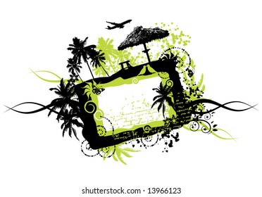 Summer vacations, frame grunge