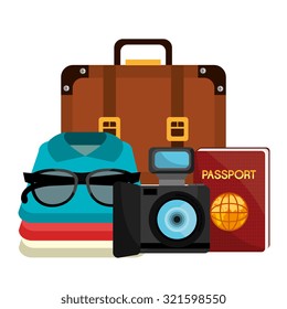 Summer vacations graphic, vector illustration eps 10