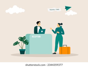 Summer vacations and holiday vector illustration. Collection of traveling and tourism elements.