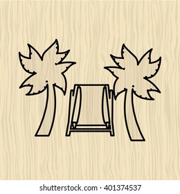 summer vacations icon design 