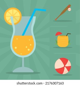 Symbol für Sommer und Urlaub