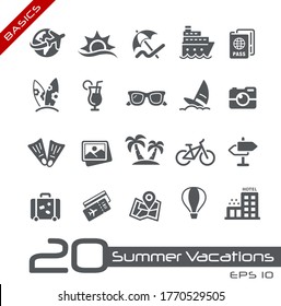 Summer Vacations Icons // Basics