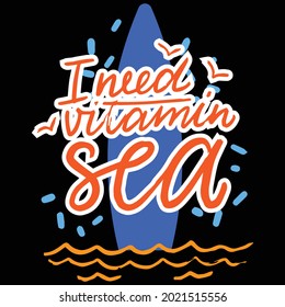 Summer vacations illustration  t-shirt design