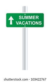 Summer vacations sign. Vector illustration