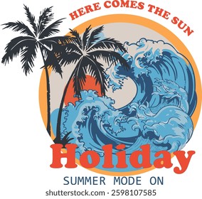 SUMMER VACATON  GRAPHIC TEE DESIGNS