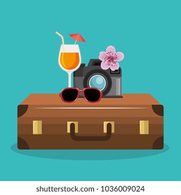summer vacattions set icons