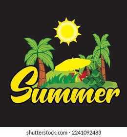 Summer Vactor typography t-shirt design,