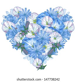Summer Valentine flowers  heart