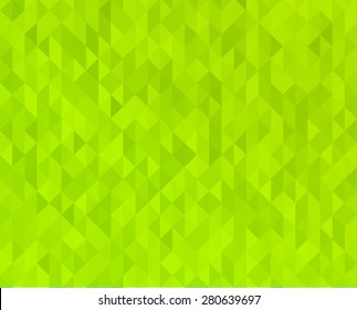 Summer Vector Abstract green light geometric background.Triangle shapes
