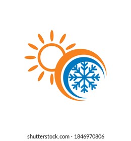 Vector de verano, logotipo del tiempo abstracto