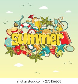 Summer. Vector background