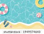 summer vector background with beach illustrations for banners, cards, flyers, social media wallpapers, etc.