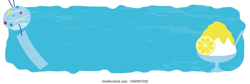 summer vector background with Japanese shaved ice dessert for banners, cards, flyers, social media wallpapers, etc.