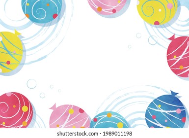 summer vector background with water balloon yo-yos in water for banners, cards, flyers, social media wallpapers, etc.