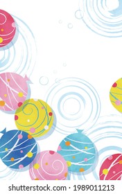 summer vector background with water balloon yo-yos in water for banners, cards, flyers, social media wallpapers, etc.